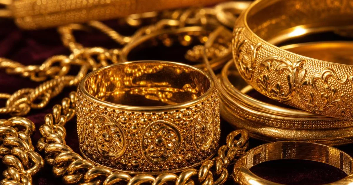 Gold pieces prepared for evaluation
