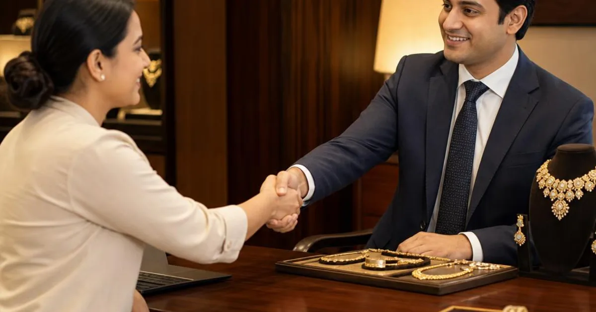 Professional gold-buying editorial image