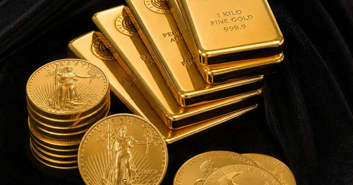 Gold bullion and coins