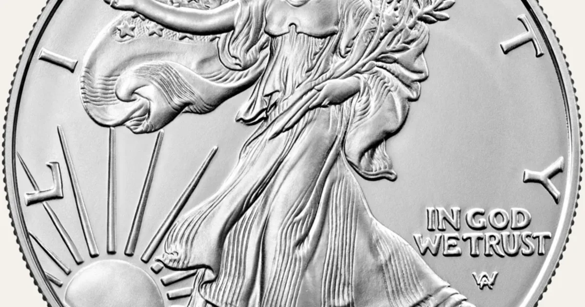 American Silver Eagle coin, U.S. Mint public-domain photograph